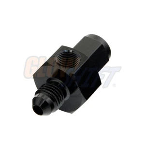 Adaptador de rosca sensor de presión de combustible en línea 1/8NPT GlowShift -4 AN macho a hembra - Imagen 1 de 3