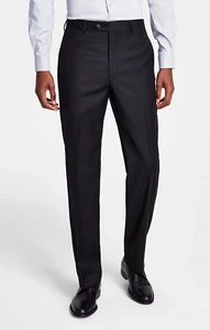 NWT Michael Kors Men's Black Classic-Fit Wool Stretch Suit Pants 44 X 32  $200 - Picture 1 of 11