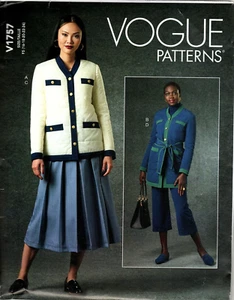 Vogue V1757 Misses 16 to 24 Jacket, Pants and Skirt Uncut Sewing Pattern - Picture 1 of 2