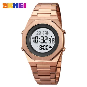 Compass Islamic Watches SKMEI New Stainless Steel reloj Compass Hijri Wristwatch - Picture 1 of 12