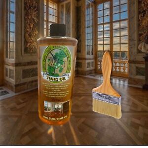 Pure Tung Oil - Wood Oil for Indoor & Outdoor Use, Suitable For All Wood& brush