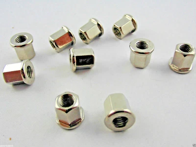 Mutter M7 Bundmutter lang 12,5 mm ZÜNDAPP KS50 Zylinder Kopf - 10 Stück - nut M7 - Bild 1 von 4