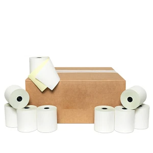 (50)-3"x 65'- 2 capas registro sin carbono-cocina-recibo pos rollos de papel - Imagen 1 de 4
