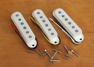 ARTEC SSC-12 WH BK SINGLE NECK MID BRIDGE PU oder SET f.STRAT® STAGGERED CERAMIC - Picture 1 of 5