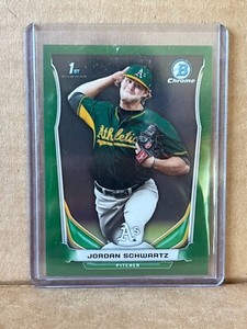 Jordan Schwartz 2014 Bowman Chrome Green Refractor /150 #CDP119
