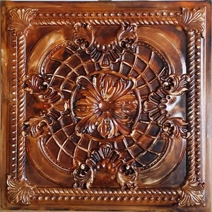 Azulejos de techo sintéticos estaño pintado al óleo madera arte decoración paneles de pared PL31 10 azulejos/lote - Imagen 1 de 12