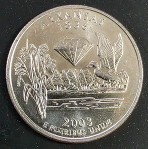 2003-D Arkansas Statehood Quarter circulated AU / MS - Picture 1 of 2