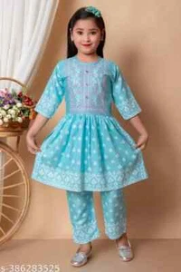 Girls Printed Naira sets girls clothing set girls summer wear Free shipping - Picture 1 of 6