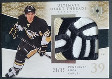 2009-10 UPPER DECK ULTIMATE LUCA CAPUTI SICK ROOKIE PATCH SP #/35 DEBUT THREADS