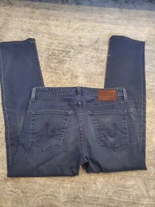AG Adriano Goldschmied Jeans Mens 31 x 29 Dk Gray Matchbox Slim Straight Stretch - Picture 1 of 12