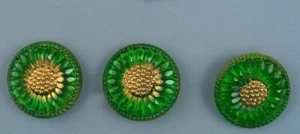 COLORFUL CZECH GLASS BUTTONS - SET OF - Picture 1 of 4