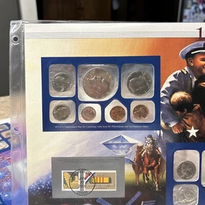 1973 Uncirculated Mint Set Postal Commemorative Society Coins & Stamps - Picture 1 of 4
