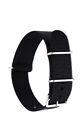 RIOS1931 Germany Nylon Water Resistant Watch Band Strap 22 mm Black