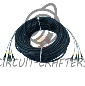 1PCS New Field Outdoor ST-ST 4 Strand 9/125 Single Mode Fiber Patch Cord 3M - Picture 1 of 5
