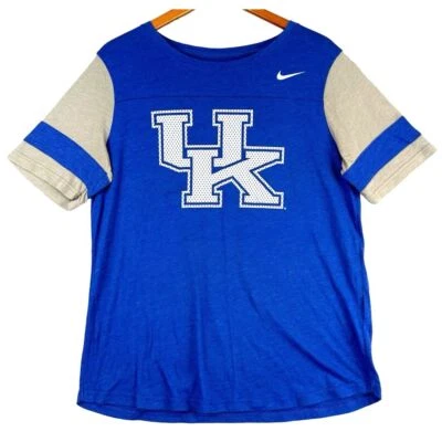 Kentucky Wildcats Nike Tshirt Women's Medium Blue White Gray Jersey Football UK - Image 1 of 4