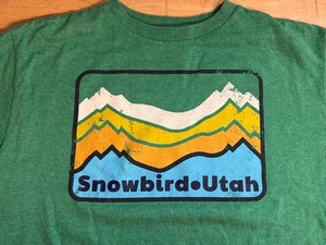Snowbird Utah long sleeve t-shirt youth green Ski shirt snowboard - Picture 1 of 9