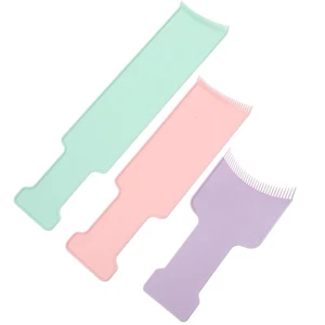 3 Pcs Hair Dye Board Highlighting Paddle Plastic Hair Coloring Brush - Picture 1 of 12