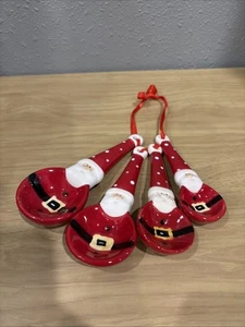 Jolly Jar Santa measuring spoons 4 pc. set by Gibson Home - Picture 1 of 3