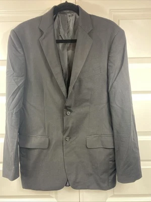 Express Design Studio Blazer Mens 38R Cotton Suit Jacket Sport Coat Black - Image 1 of 4