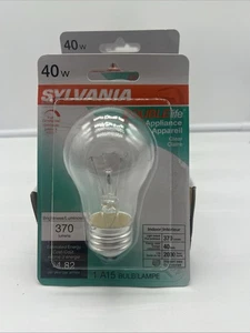 SET OF 6 Sylvania 40W Appliance Light Bulb A15 Clear - Picture 1 of 3
