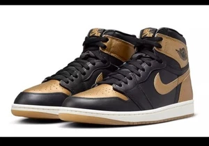 Nike Air Jordan 1 High OG Black Metallic Gold Mens Size 11 DZ5485-071 - Picture 1 of 6