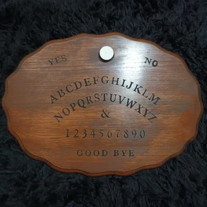 Ouija Victorian Spirit Board Hand Engraved Occult Candle Planchette Included - Picture 1 of 18