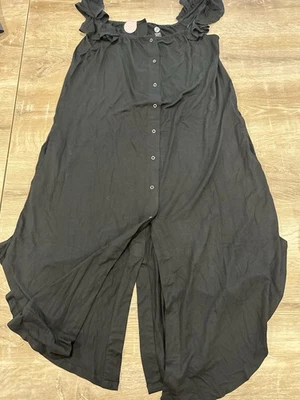 Vestido Kindred Bravely Labor Delivery Talla XS/S Bolsillo de Enfermería Broches de Presión Nuevo con Etiquetas Negro Foto 1 de 4