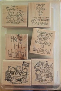 Stampin Up Hang in There Gummistempelset 6 Sprüche fast neu - Bild 1 von 2
