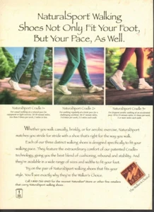 Vintage Werbedruck Fashion Schuh NATURSPORT Wiege 1-2-3 Walking 1996 - Bild 1 von 1