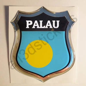 Autocollant Palaos Emblème Adhésif Palaos Drapeau 3D Résine Voiture Moto Sticker - Picture 1 of 1