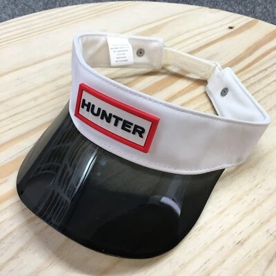 Hunter Visor Hat Mens White Black One Size Adjustable Polyurethane Curved Brim - Image 1 of 4