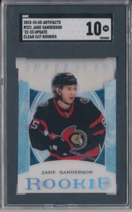 Actualización de novato 2022-23 UD Artifacts Clear Cut #221 Jake Sanderson SGC 10 gemas como nuevo - Imagen 1 de 1