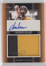 2019 Leaf Perfect Game National Showcase Orange /3 Jackson Miller Patch Auto