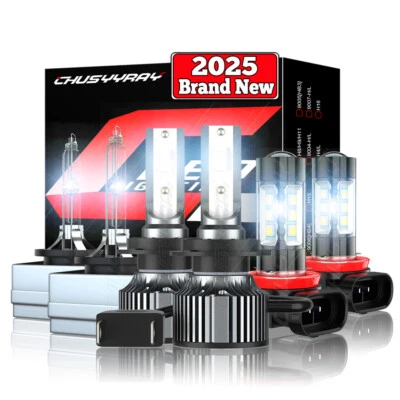 For BMW X3 2007-2009 2010 LED HID Xenon Headlight Hi / Lo+ Fog Light Bulbs 6X - Image 1 of 4