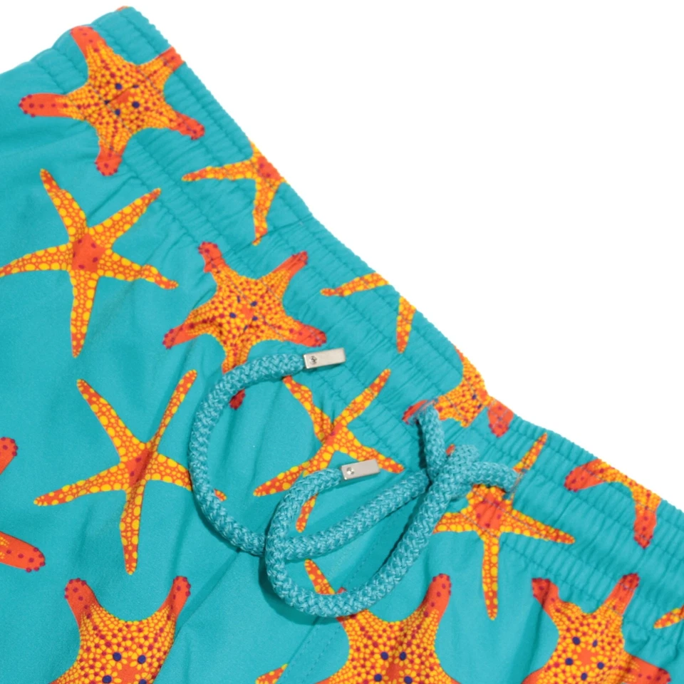 Traje de baño Vilebrequin nuevo con etiquetas talla XXL EE. UU. en azul con mezcla de poliamida de pez estrella naranja Foto 1 de 4