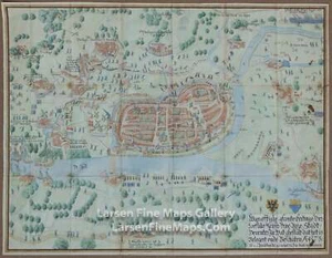 Seltene Landkarte von 1839, antike Niederlande Holland Karte, Belagerung von Deventer - Bild 1 von 4