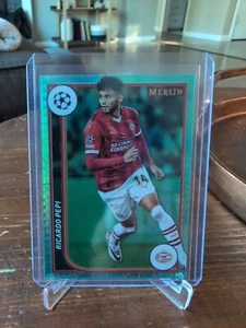 23/24 Topps Chrome Merlin UCC RICARDO PEPI AQUA PRIZM PSV EINDHOVEN #97 - Picture 1 of 2