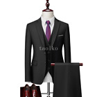 5Xl Formal Dress Tuxedo 3Pcs Suits Coat Pants Vest Mens One Button Evening Party