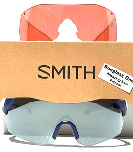 Smith Optic PIVLOCK ARENA MAX Sonnenbrille mattblau ChromaPop silberfarben & wenig Licht - Bild 1 von 23