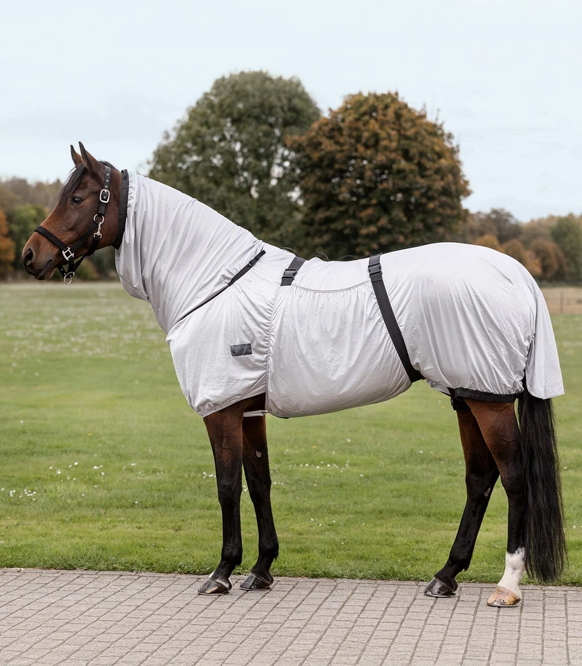 Waldhausen Ekzemerdecke Basic mit Halsteil Blau / Silbergrau Sommerekzem 8057711 - Bild 1 von 1