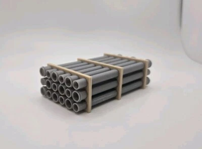 1/50 Scale 12" Gray Pipe Trailer Load/Diorama Accessory - Image 1 of 4
