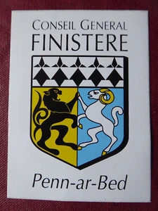 AUTOCOLLANT STICKER CONSEIL GENERAL FINISTERE PENN AR BED BRETAGNE - Foto 1 di 2