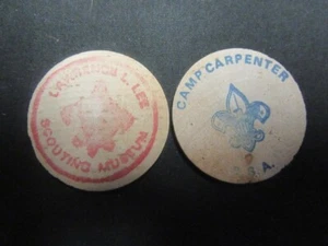 Camp Carpenter Lawrence L Lee Scouting Museum Wooden Nickel GA5 - Picture 1 of 1