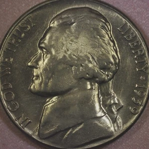 1959 d/d Jefferson Nickel / BU / WRPM-005 🔬 CLOSE-UP’s Provided. RARE RPM ! - Picture 1 of 5