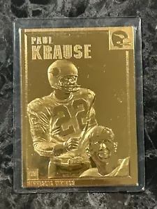 Danbury Mint 1999-2001 22K Gold Legends - #5 Paul Krause @QF08 - Imagen 1 de 2