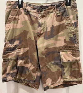 G &M CARGO SHORTS MEN'S MILITARY CAMOUFLAGE CAMO RUGGED SIZE 28 - Picture 1 of 15
