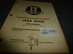 I&T John Deere 850 950 1050 Tractor Shop Service Repair Manual JD-47  - Picture 1 of 1