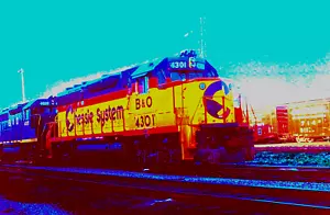 ORIGINAL KODACHROME SLIDE CHESSIE GP40-2 #4301 CINCINNATI, OHIO 11. JUNI 1978 - Bild 1 von 1