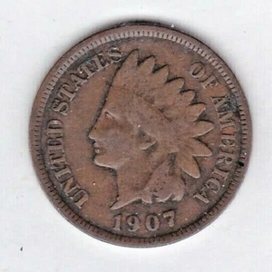 CENTAVO CABEZA INDIA 1907 en MUY BUEN ESTADO + ~ VER EL ESCANEO stk XY10 - Imagen 1 de 4