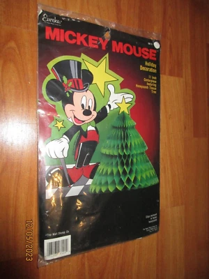 Mickey Christmas Tree Honeycomb Decoration Eureka 11" NIP - Image 1 of 2